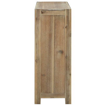 bogreol med 3 hylder 80x30x80 cm massivt akacietræ