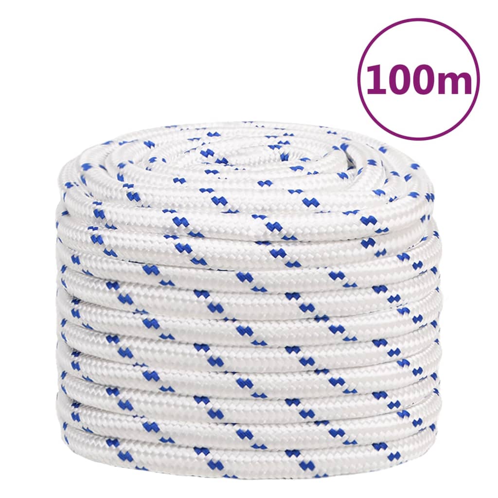 tovværk til båd 20 mm 100 m polypropylen hvid