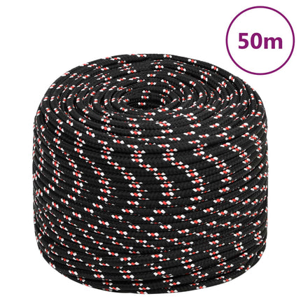 tovværk til båd 6 mm 50 m polypropylen sort