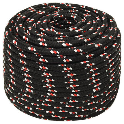 tovværk til båd 12 mm 100 m polypropylen sort