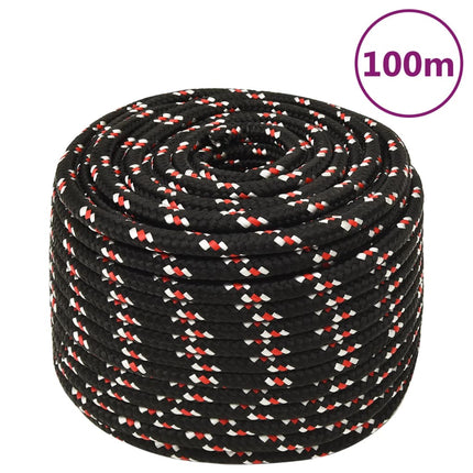 tovværk til båd 14mm 100 m polypropylen sort