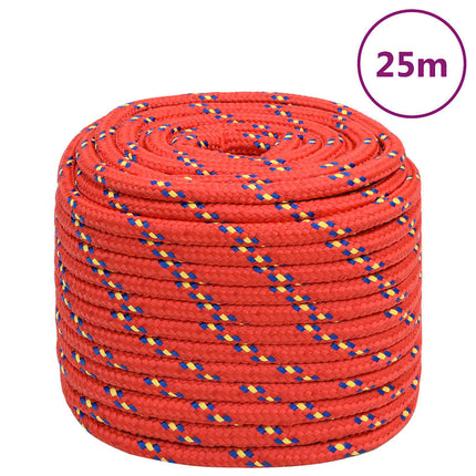 tovværk til båd 18 mm 25 m polypropylen rød