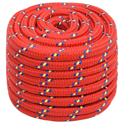 tovværk til båd 20 mm 100 m polypropylen rød