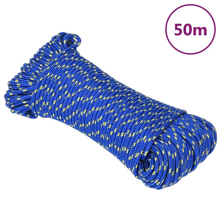 tovværk til båd 5 mm 50 m polypropylen blå