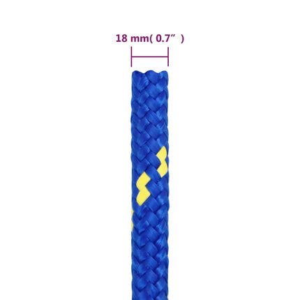 tovværk til båd 18 mm 100 m polypropylen blå