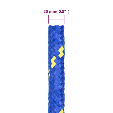 tovværk til båd 20 mm 100 m polypropylen blå