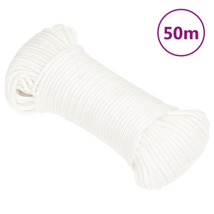 tovværk til båd 5 mm 50 m polypropylen hvid