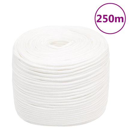 tovværk til båd 6 mm 250 m polypropylen hvid
