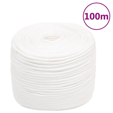 tovværk til båd 8 mm 100 m polypropylen hvid
