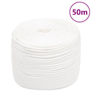 tovværk til båd 10 mm 50 m polypropylen hvid