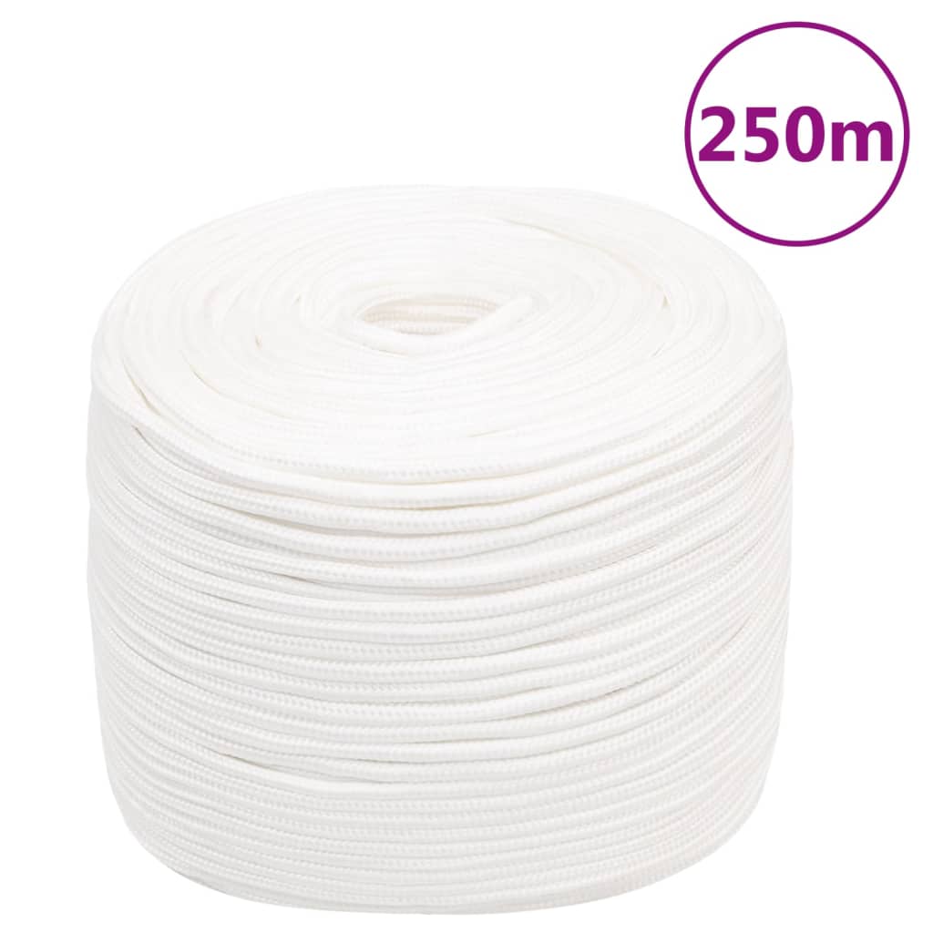 tovværk til båd 10 mm 250 m polypropylen hvid
