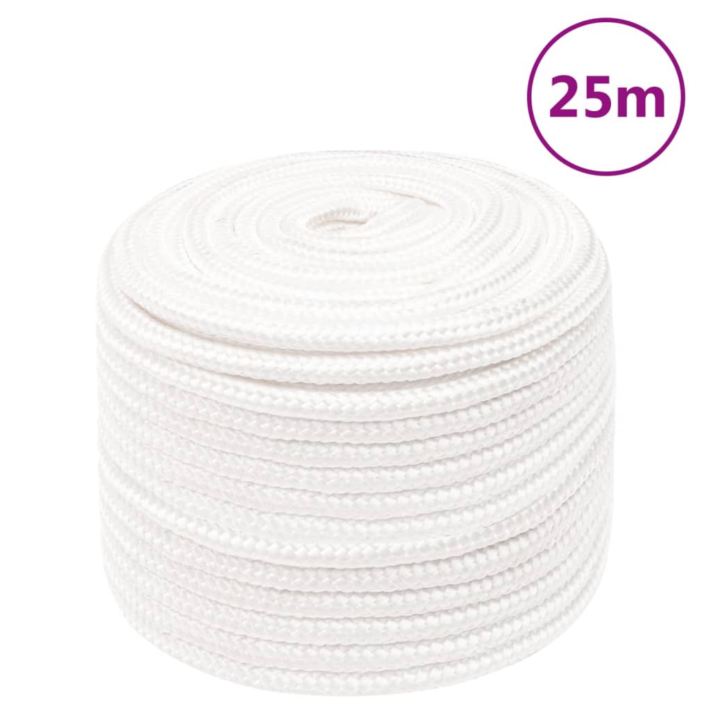 tovværk til båd 14 mm 25 m polypropylen hvid