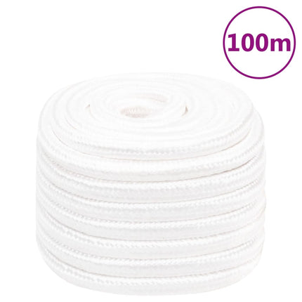 tovværk til båd 20 mm 100 m polypropylen hvid