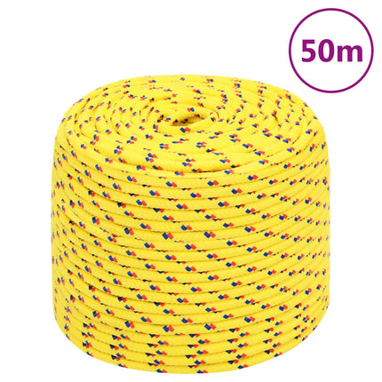 tovværk til båd 8 mm 50 m polypropylen gul
