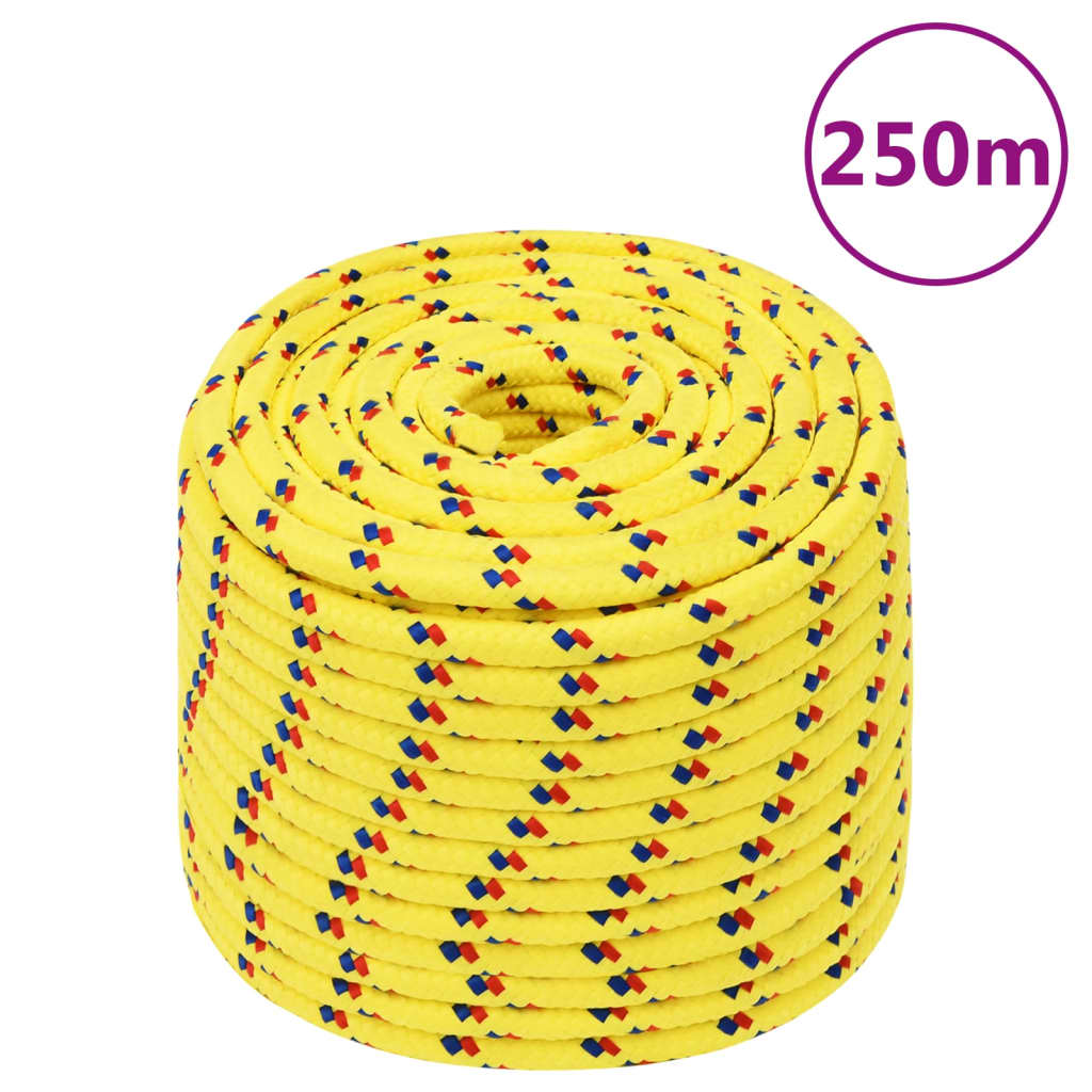 tovværk til båd 12 mm 250 m polypropylen gul