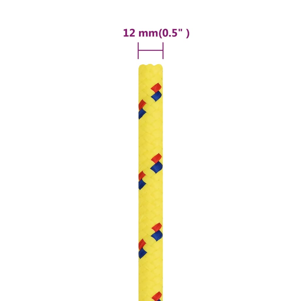 tovværk til båd 12 mm 250 m polypropylen gul