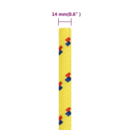 tovværk til båd 14 mm 25 m polypropylen gul