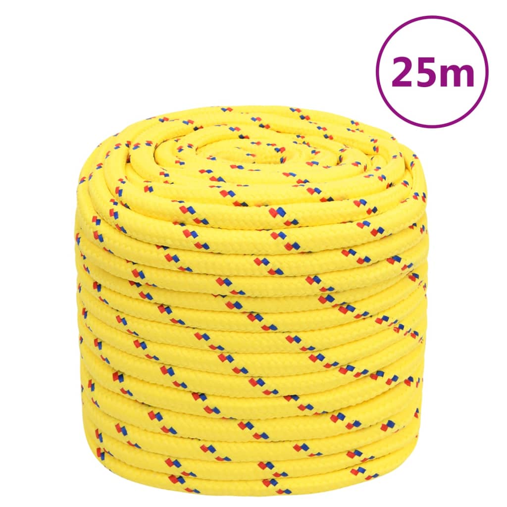 tovværk til båd 16 mm 25 m polypropylen gul
