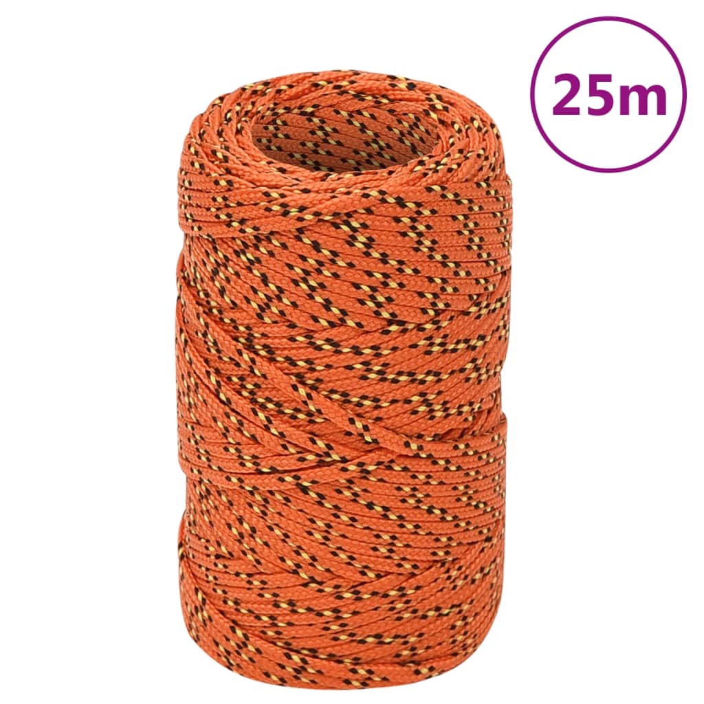 tovværk til båd 2 mm 25 m polypropylen orange