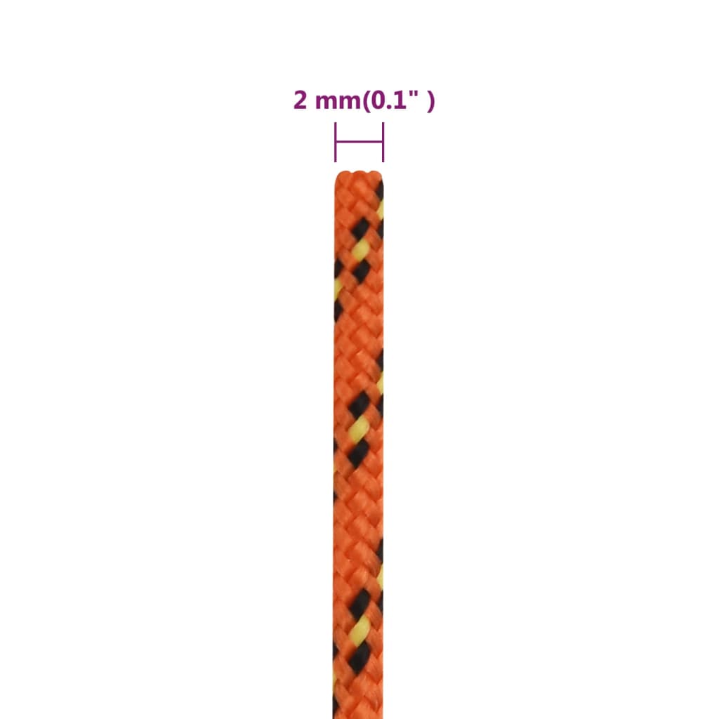 tovværk til båd 2 mm 25 m polypropylen orange
