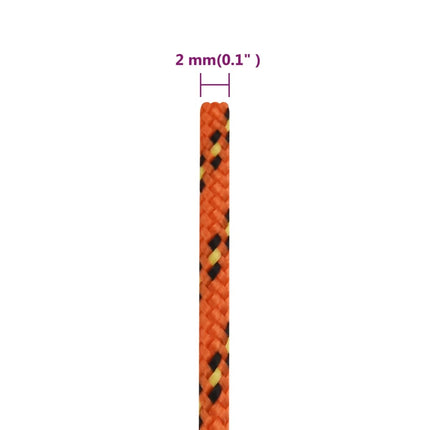tovværk til båd 2 mm 50 m polypropylen orange