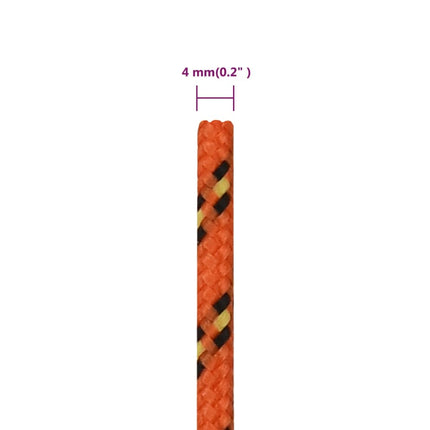 tovværk til båd 4 mm 50 m polypropylen orange