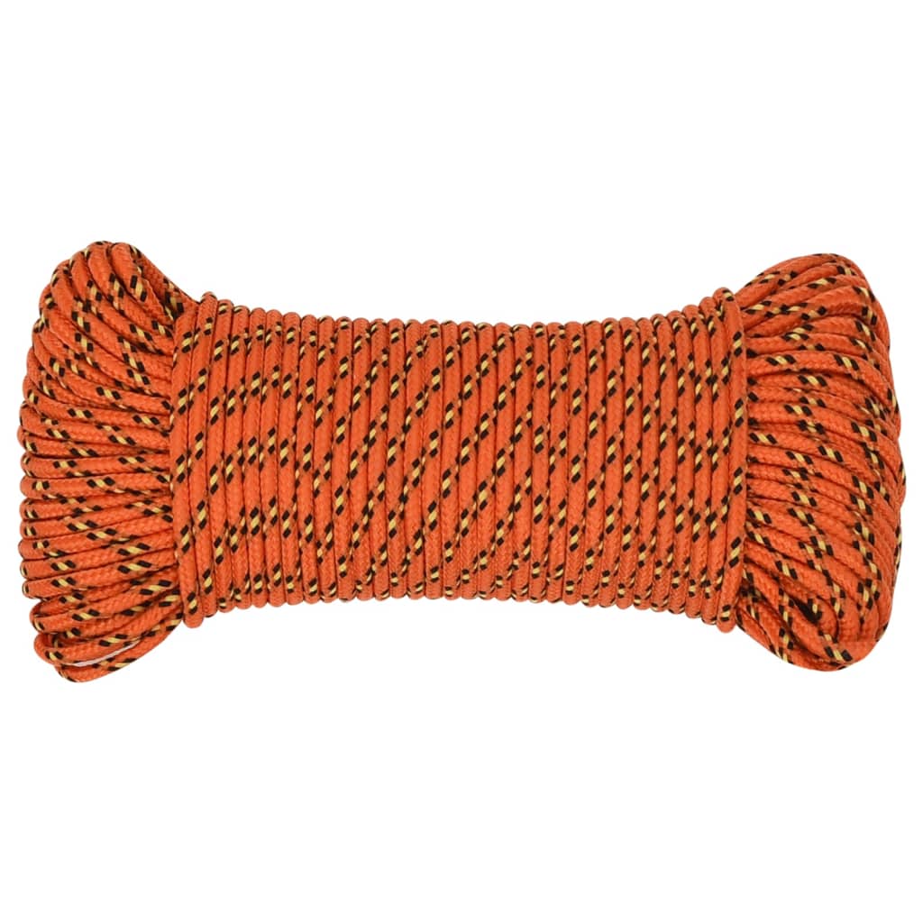 tovværk til båd 4 mm 500 m polypropylen orange