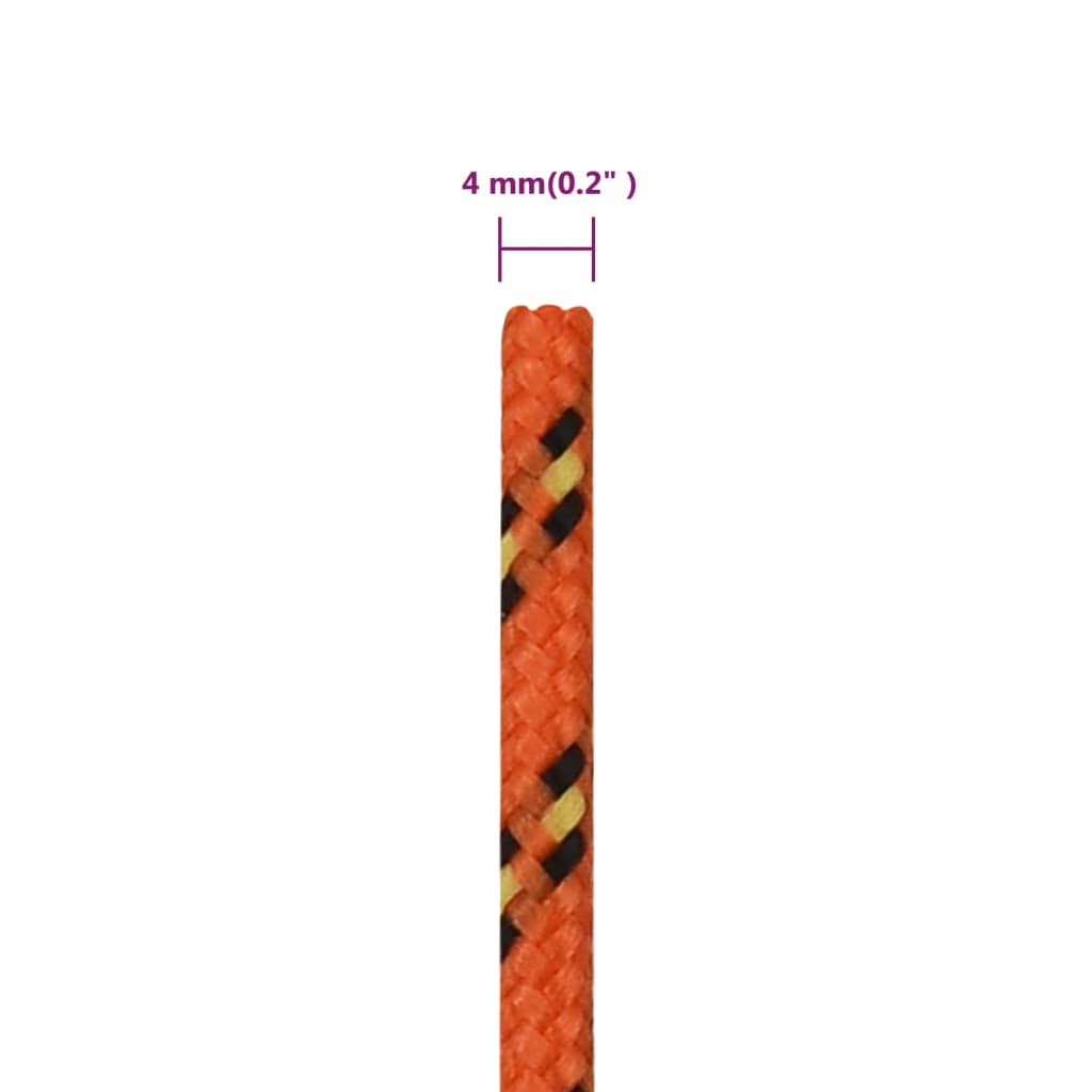 tovværk til båd 4 mm 500 m polypropylen orange