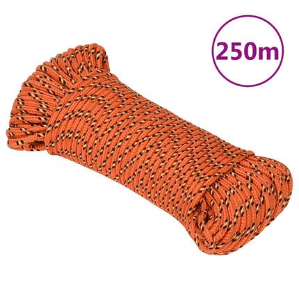 tovværk til båd 5 mm 250 m polypropylen orange