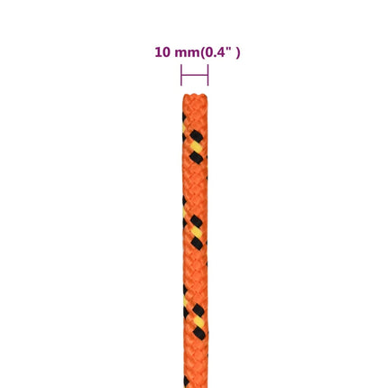 tovværk til båd 10 mm 250 m polypropylen orange