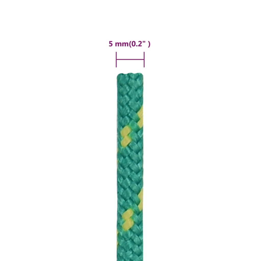 tovværk til båd 5 mm 100 m polypropylen grøn