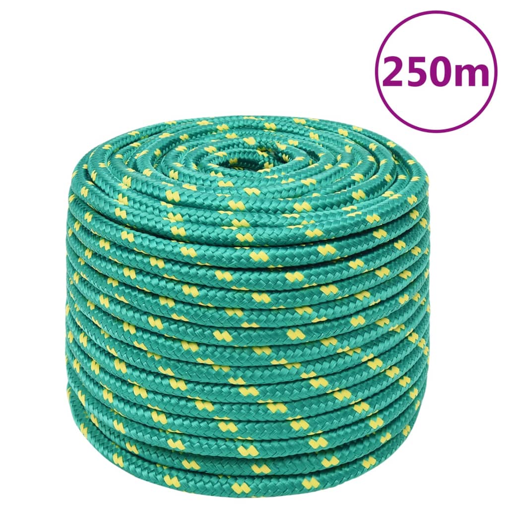 tovværk til båd 14 mm 250 m polypropylen grøn