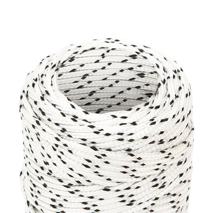 flettet tovværk 2 mm x 50 m polyester hvid