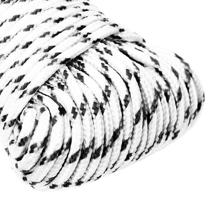 flettet tovværk 4 mm x 50 m polyester hvid