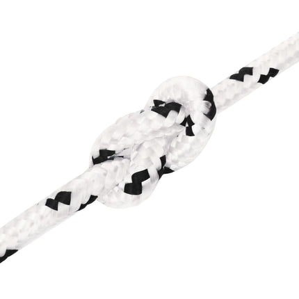 flettet tovværk 6 mm x 100 m polyester hvid