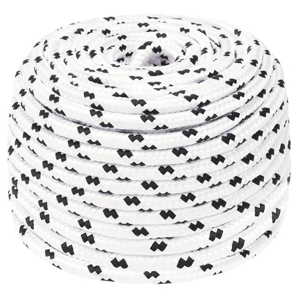 arbejdsreb 10 mm 100 m polyester hvid