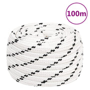 arbejdsreb 16 mm 100 m polyester hvid