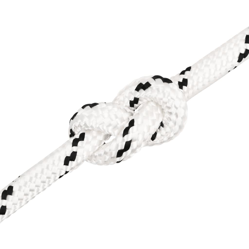 arbejdsreb 16 mm 100 m polyester hvid