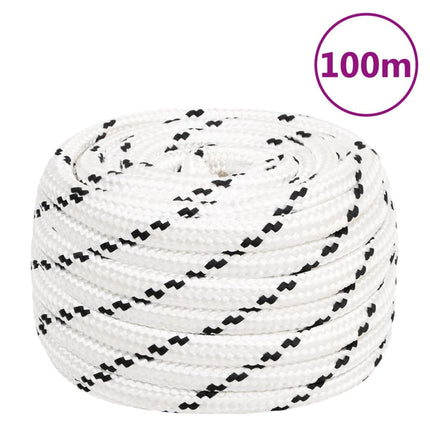 arbejdsreb 18 mm 100 m polyester hvid