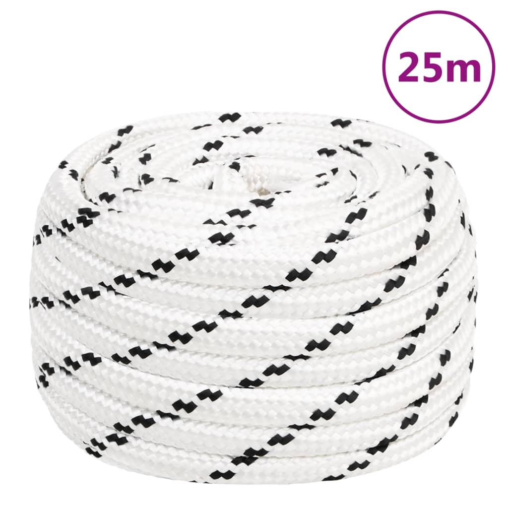 arbejdsreb 20 mm 25 m polyester hvid billede