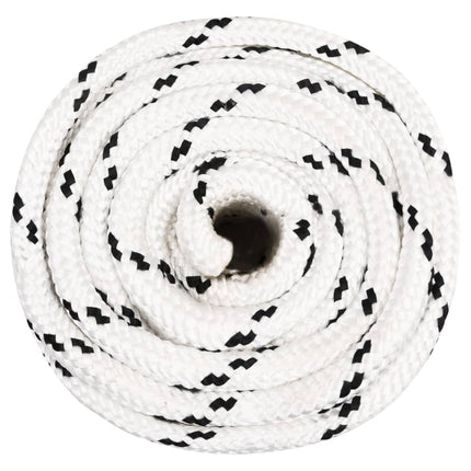 flettet tovværk 20 mm x 50 m polyester hvid