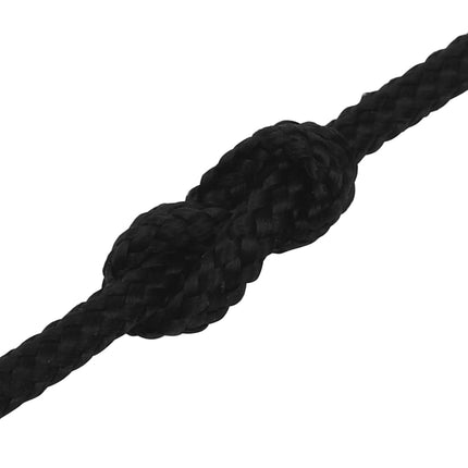 arbejdsreb 2 mm 50 m polyester sort