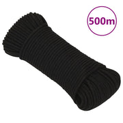 arbejdsreb 3 mm 500 m polyester sort