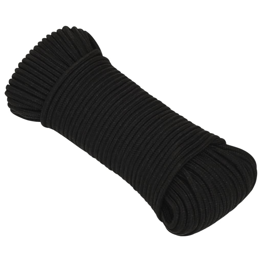 arbejdsreb 3 mm 500 m polyester sort