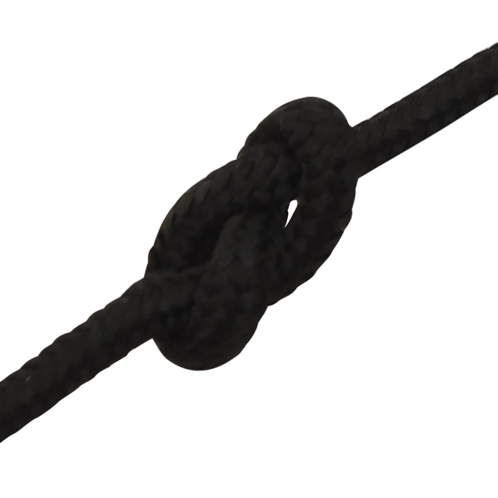 arbejdsreb 3 mm 500 m polyester sort