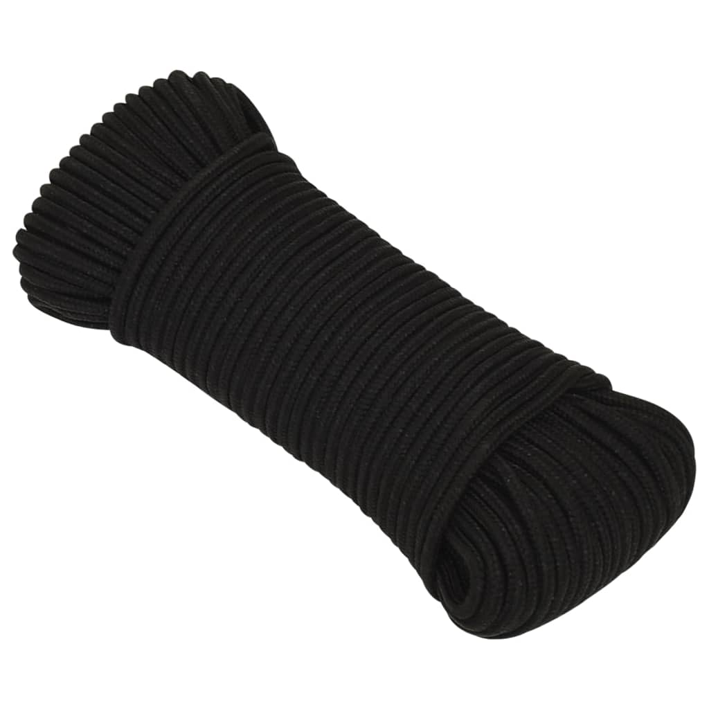 arbejdsreb 4 mm 250 m polyester sort