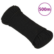 arbejdsreb 4 mm 500 m polyester sort