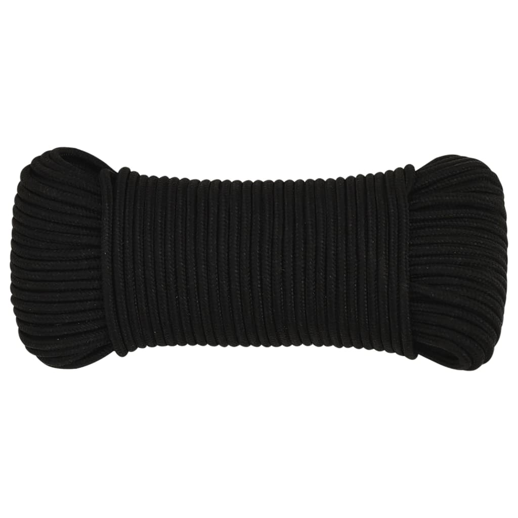 arbejdsreb 4 mm 500 m polyester sort