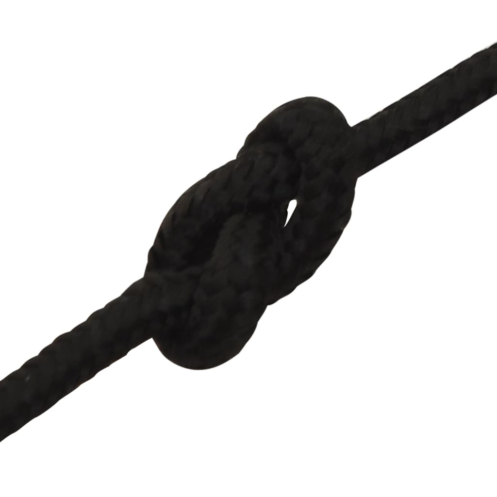 arbejdsreb 4 mm 500 m polyester sort