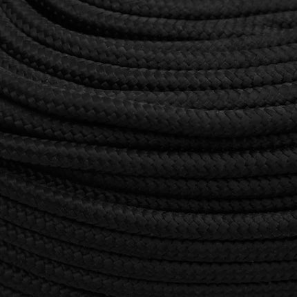 arbejdsreb 8 mm 500 m polyester sort